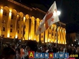 Tbilisidə parlament binası qarşısında mitinq bərpa edilib.