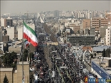 Tehranlı yürüş iştirakçıları inqilab şənlikləri zamanı Qəzzanın məzlum uşaqlarına dəstək veriblər